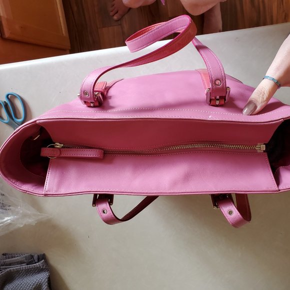 Vintage Rare Coach Gallery Pink Leather Tote Bag Purse Large - Picture 12 of 15